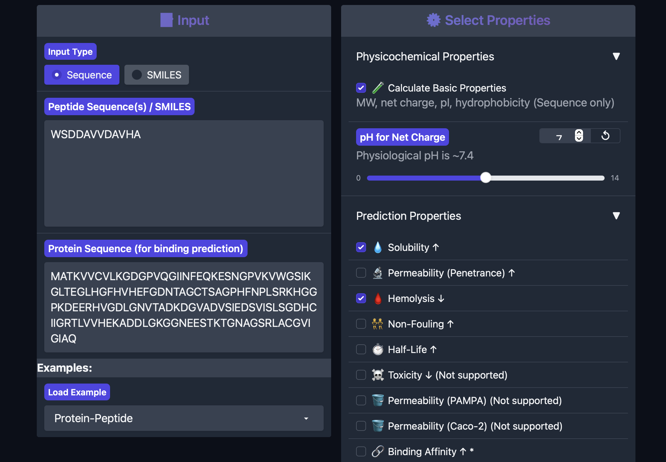 PeptiVerse results for PepMLM-1