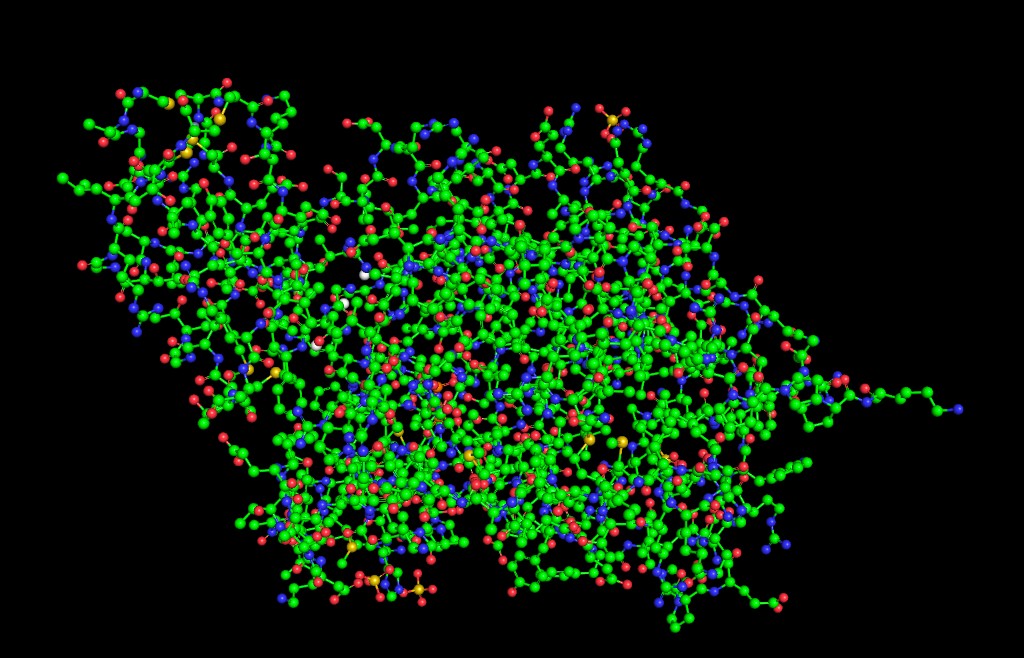 SIRT6 Ball-and-Stick Representation — dark background
