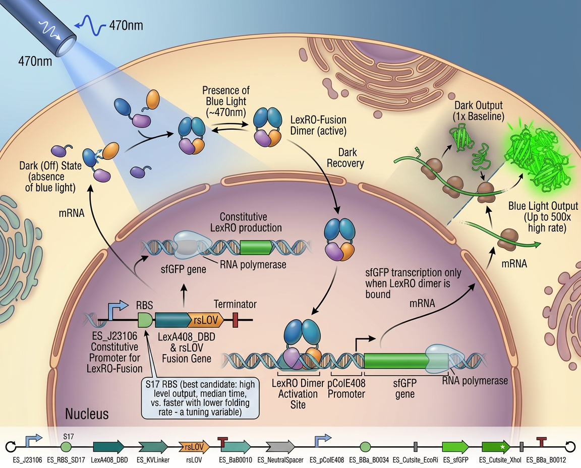 BioLightX2 Plasmid Design