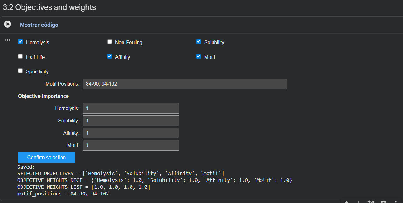 moPPlt parameters used