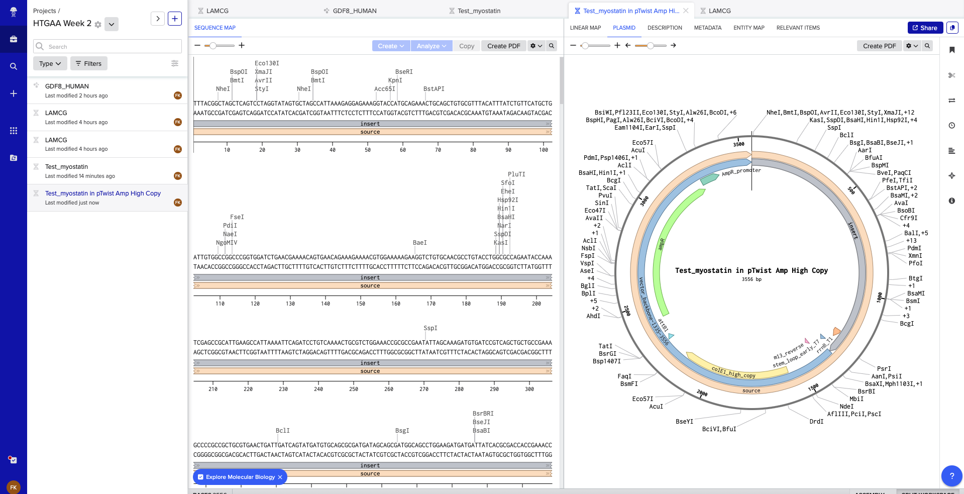 Benchling Clonal Gene