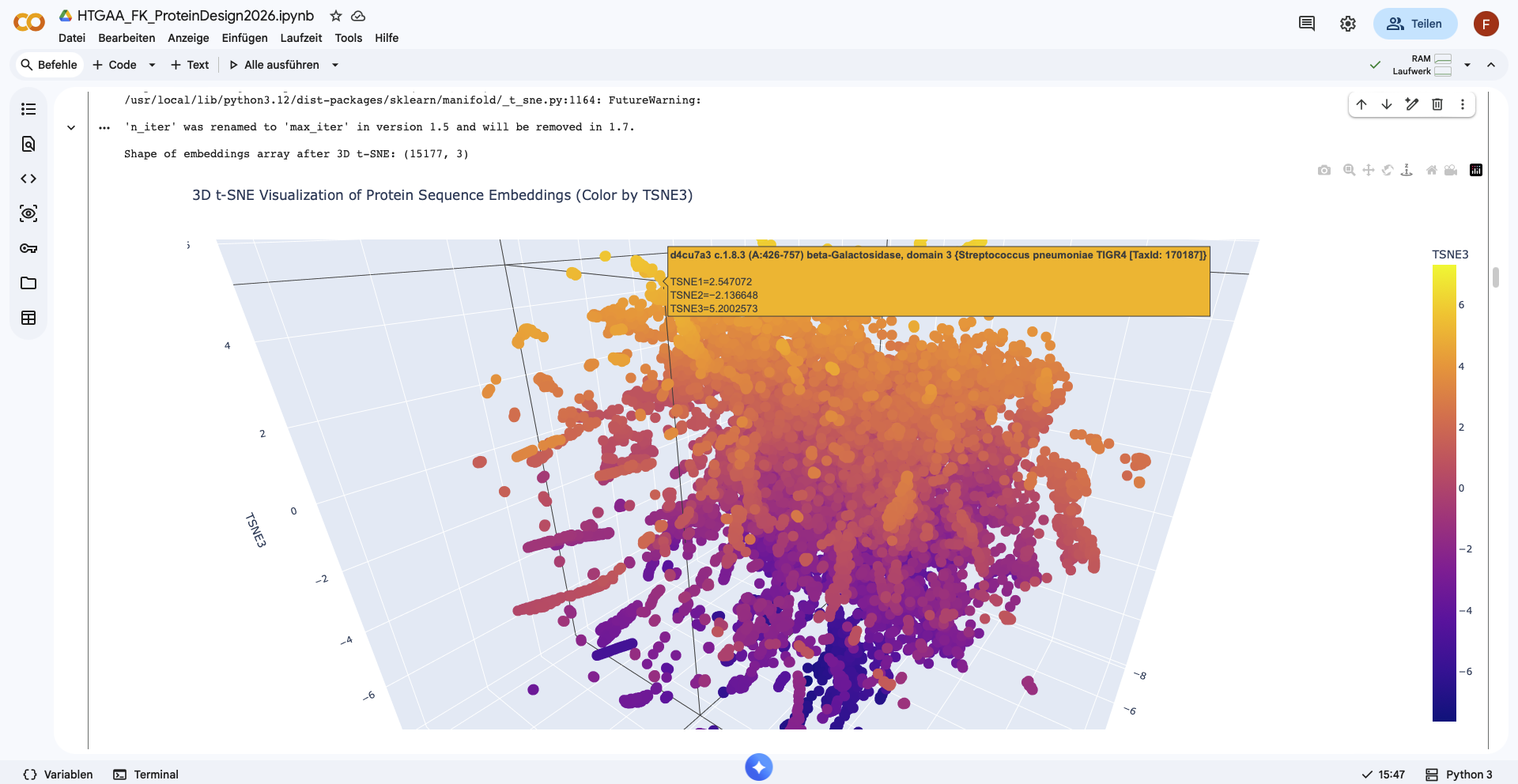 Latent Space analysis with marker
