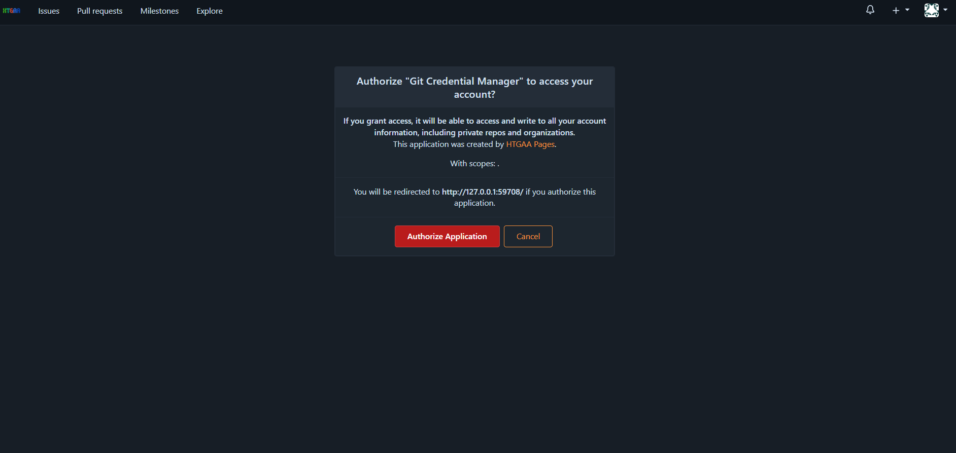 git push authoriztion