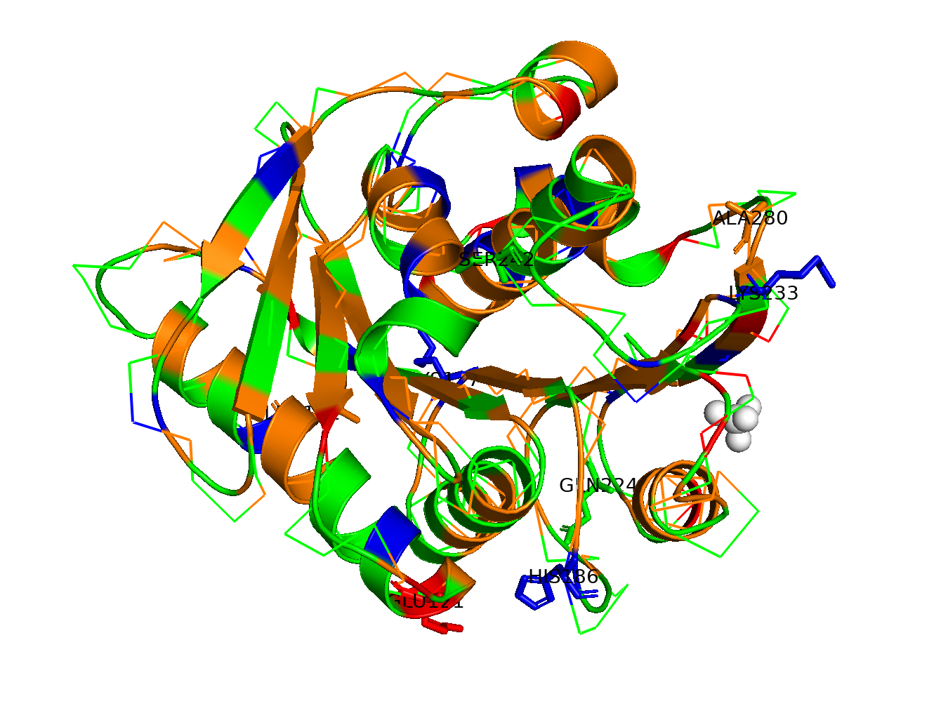 FAST-PETase predicted vs experimental structure comparison