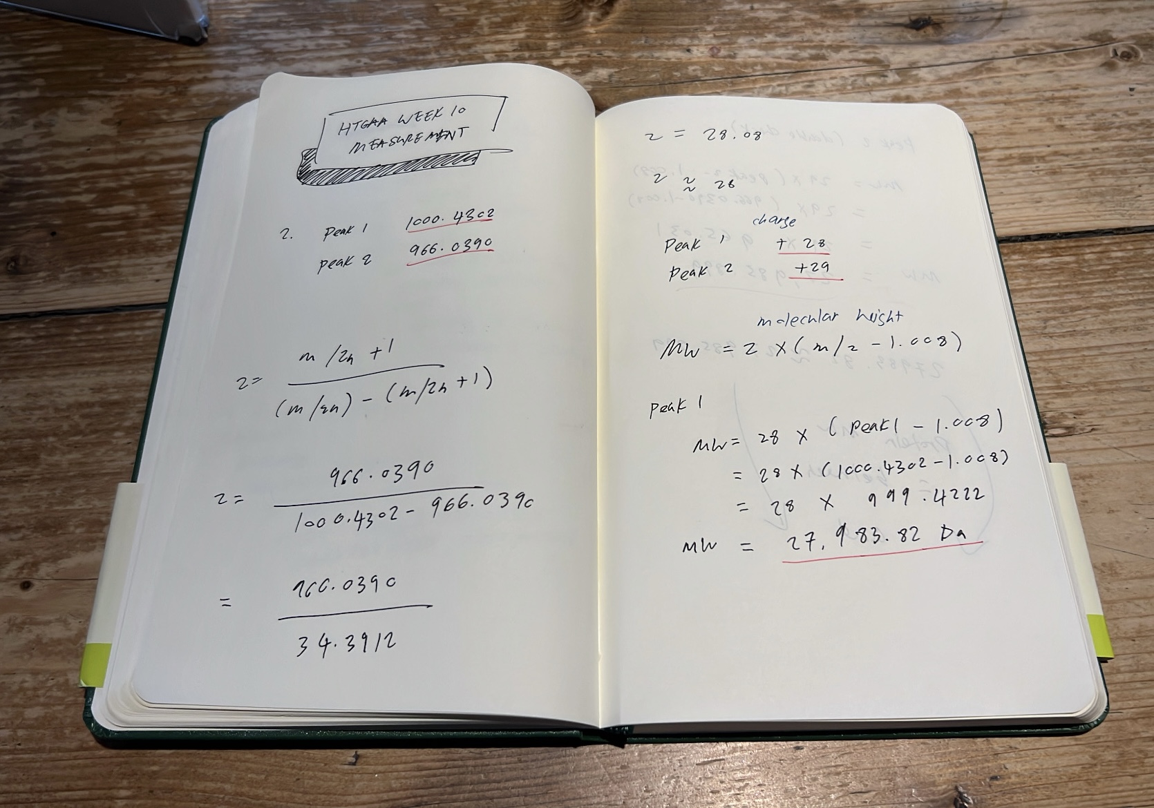 Peak 1 Calculation