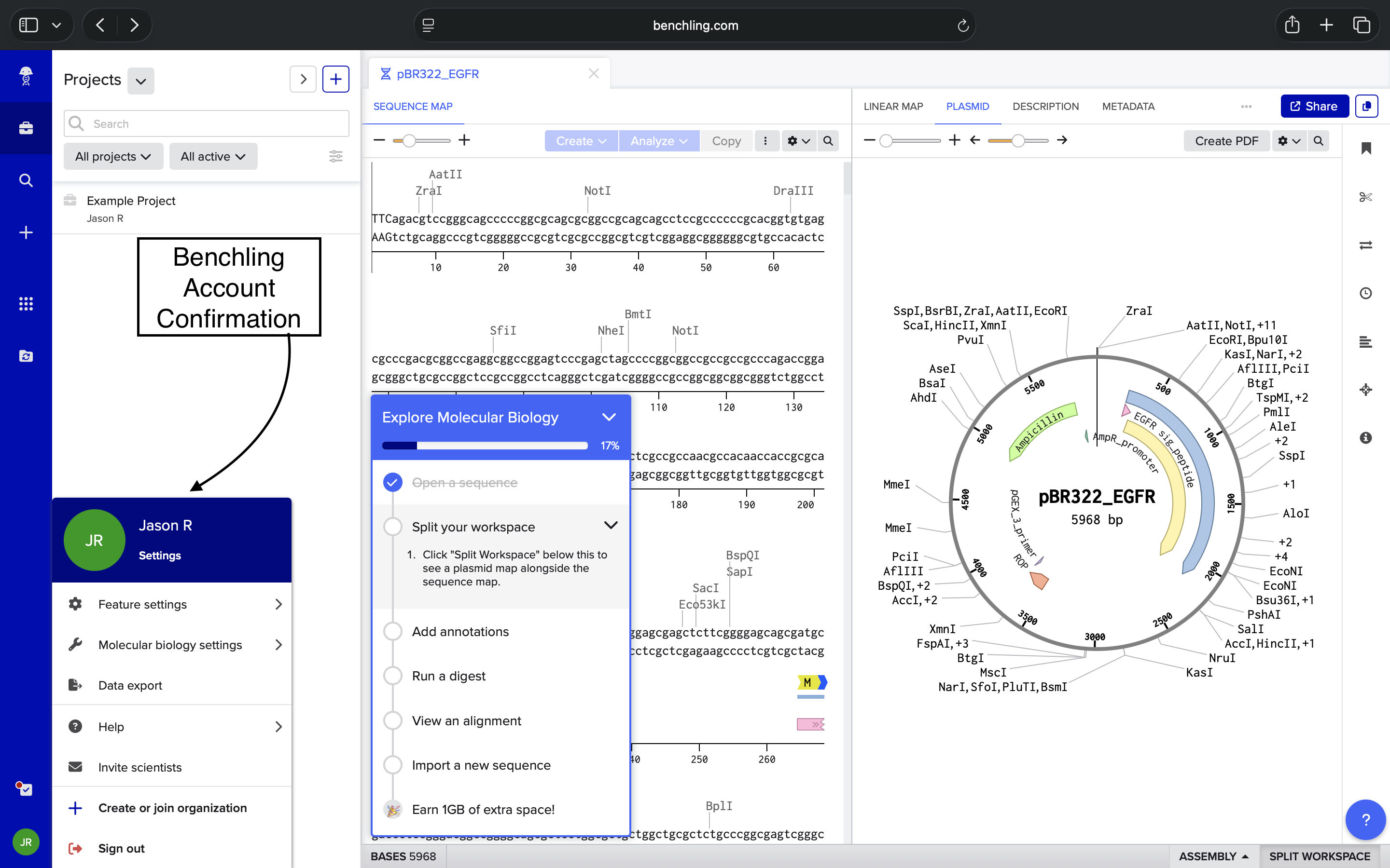 Benchling Account Confirmation