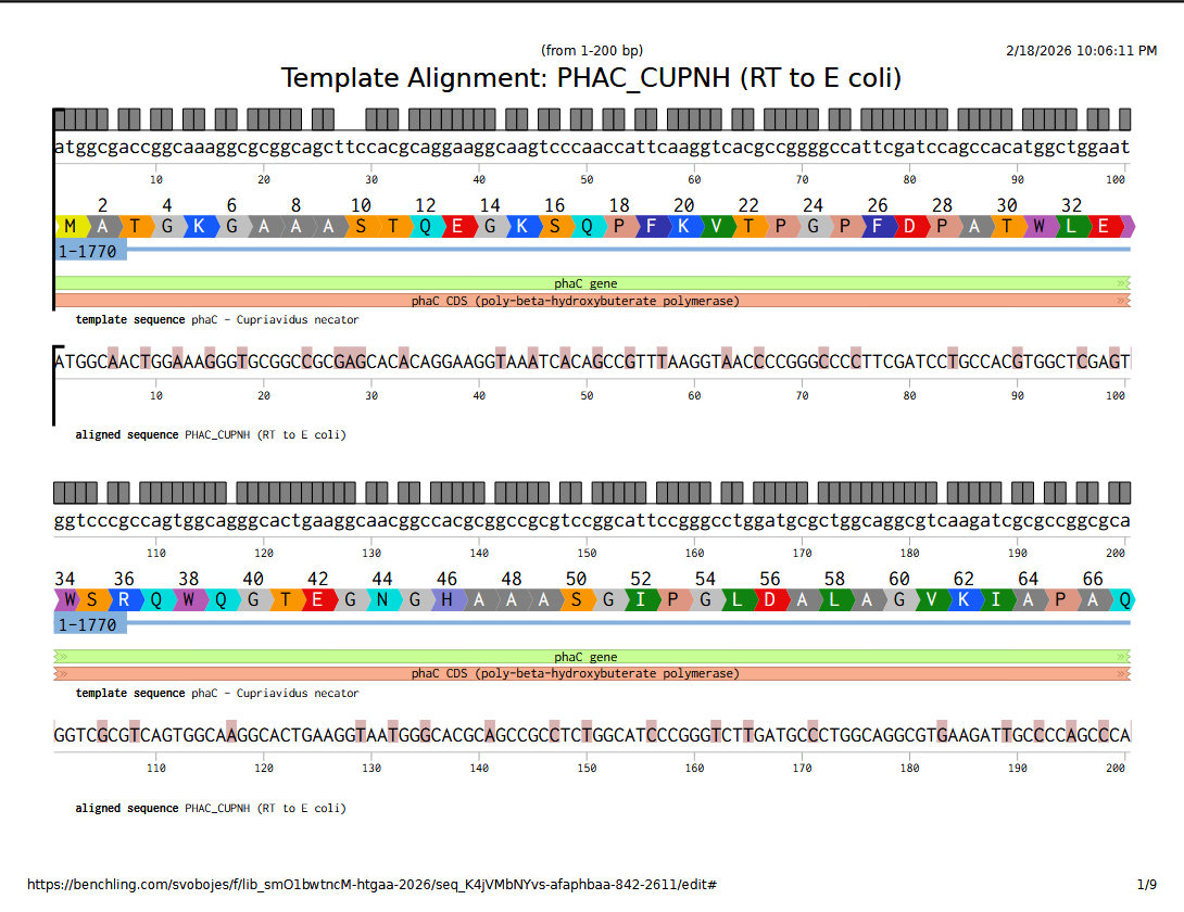partial phaC sequence alignment