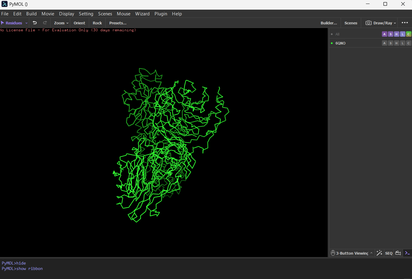 Rhodopsin Ribbon View through PyMol