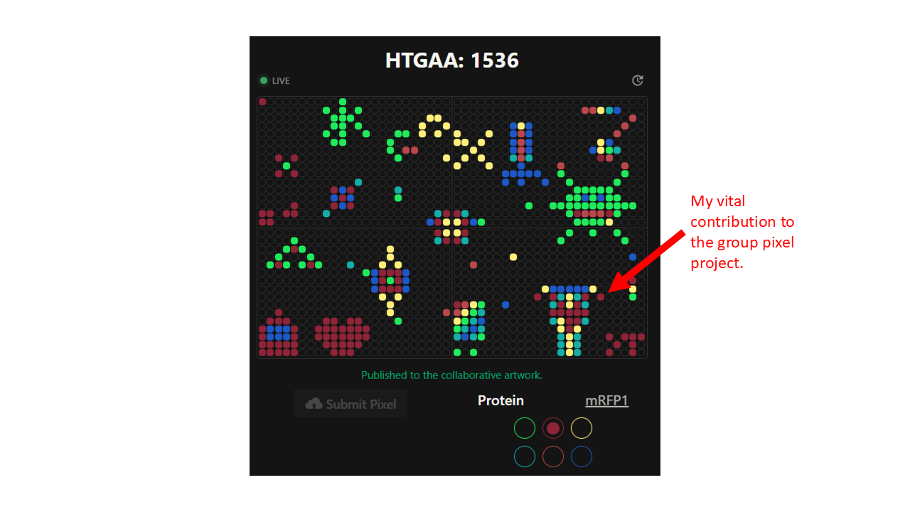 My pixel for the group Bioart project