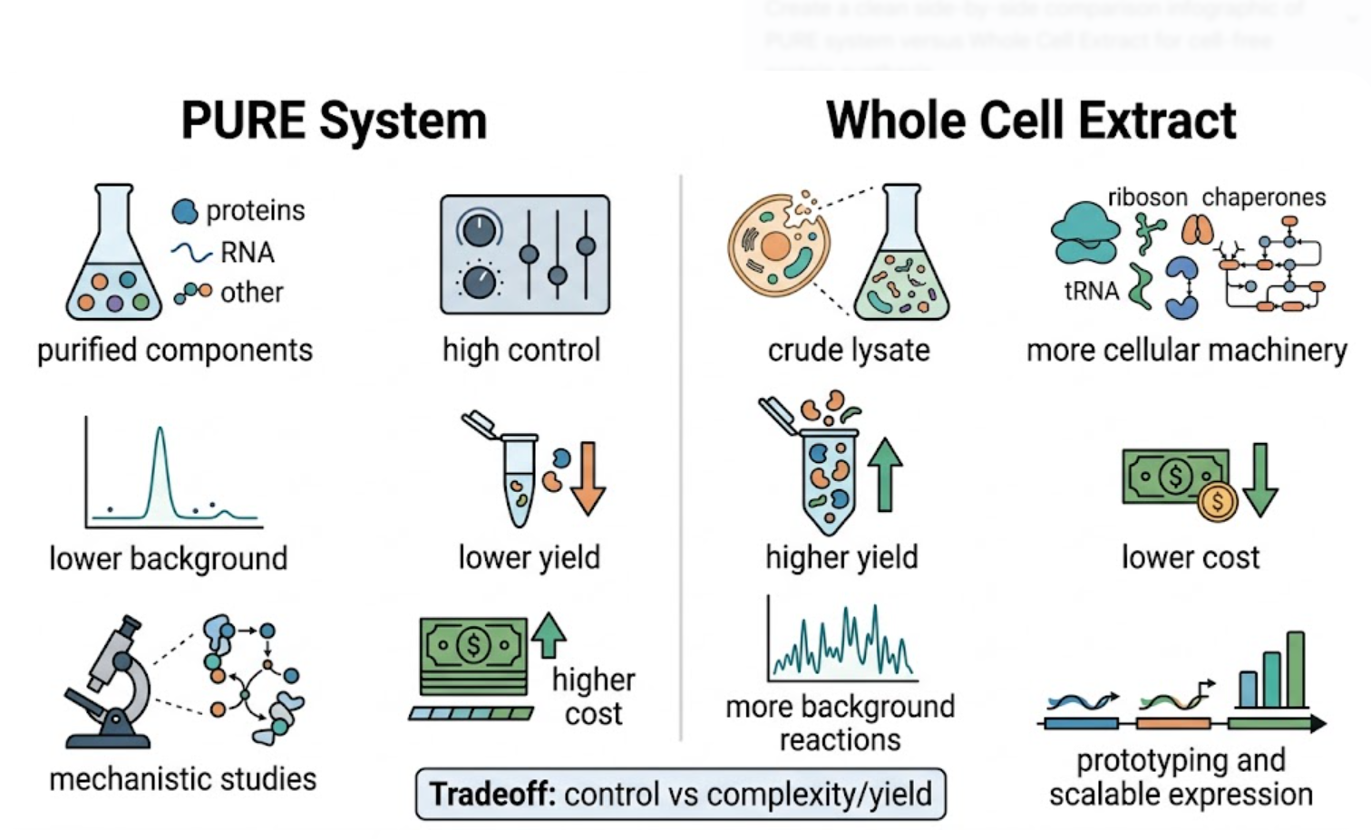PURE versus whole-cell extract