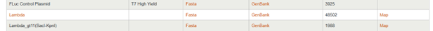 Lambda Biolabs sequence FASTA/GenBank format