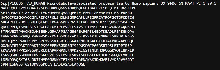 Tau-Protein-Sequence