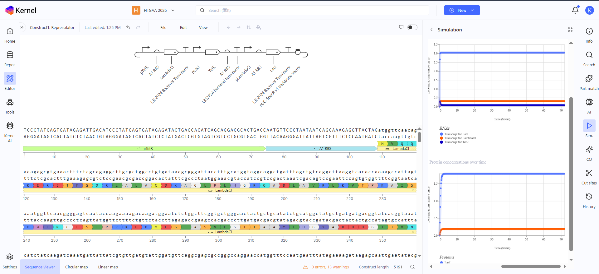 Asimov Kernel Represilator workflow