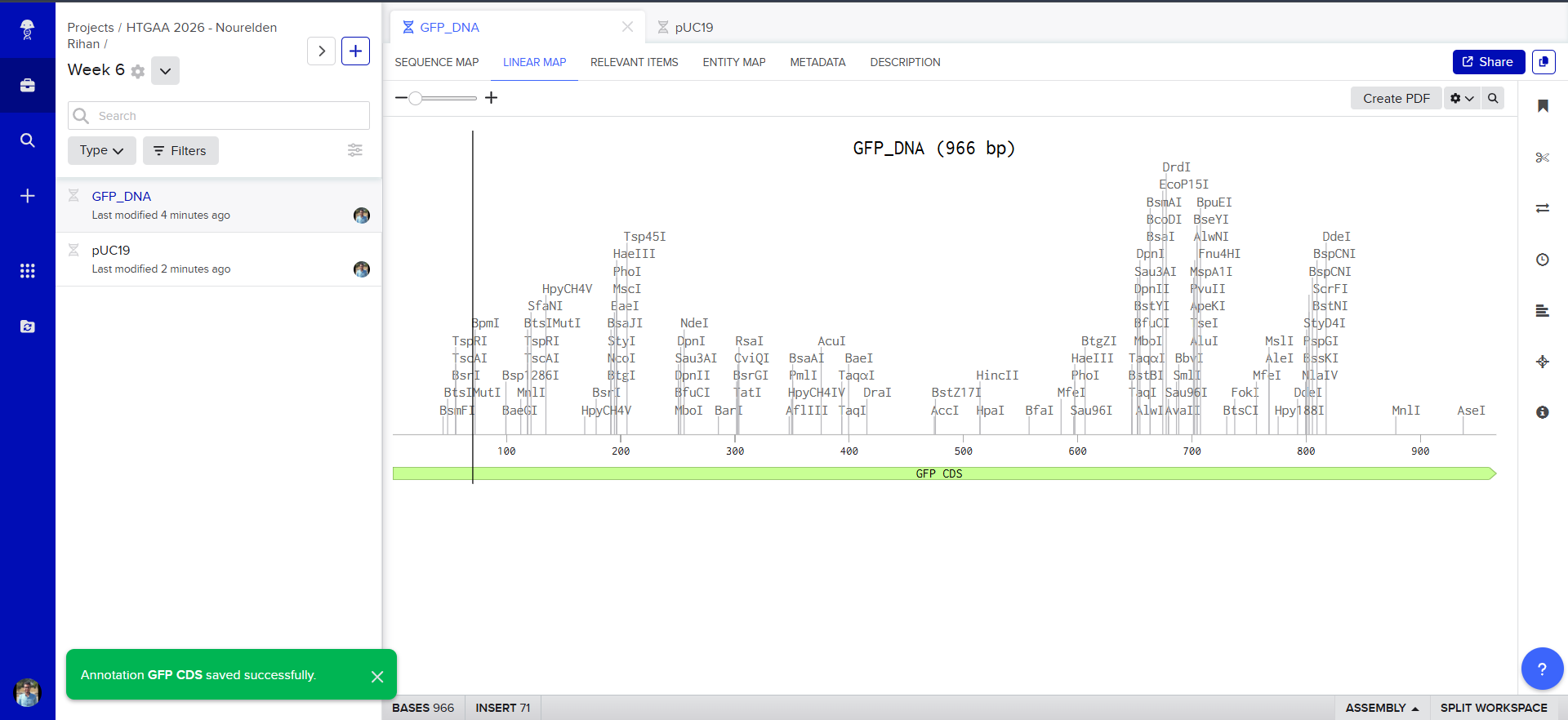 Plasmid Annotations on Benchling