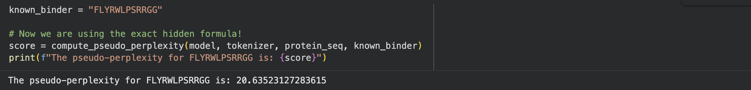 Known Binder Code