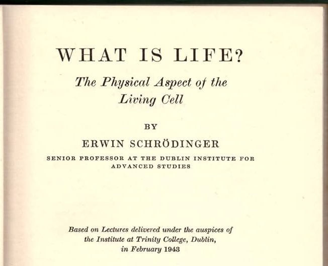 Title page of Erwin Schrödinger's What Is Life?