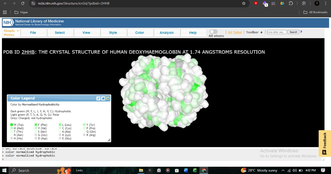 Hydrophobicity Map