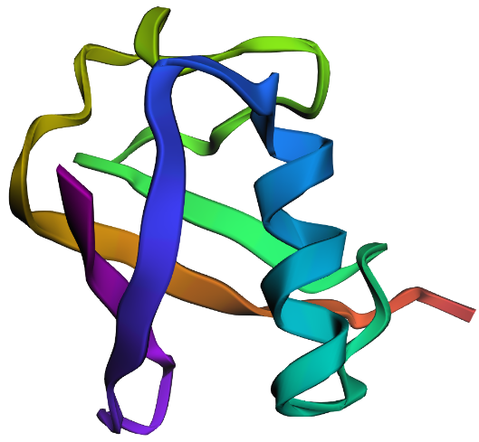 ESMFold structure of protein predicted by MPNN based on Ubiquitin-BackBone
