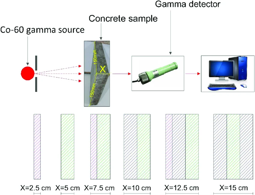 Cobalt-60 test setup