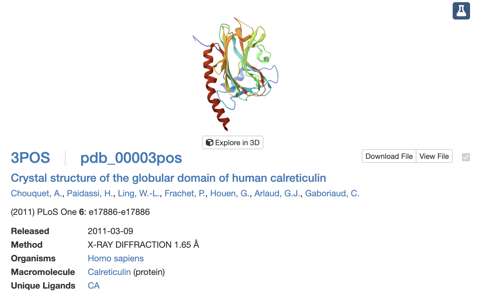 Calreticulin RCSB Search