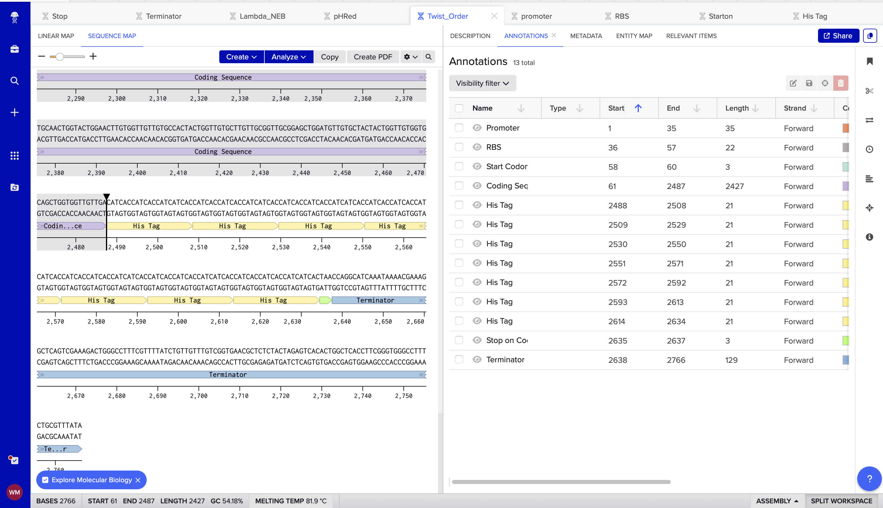 Benchling Twist Order