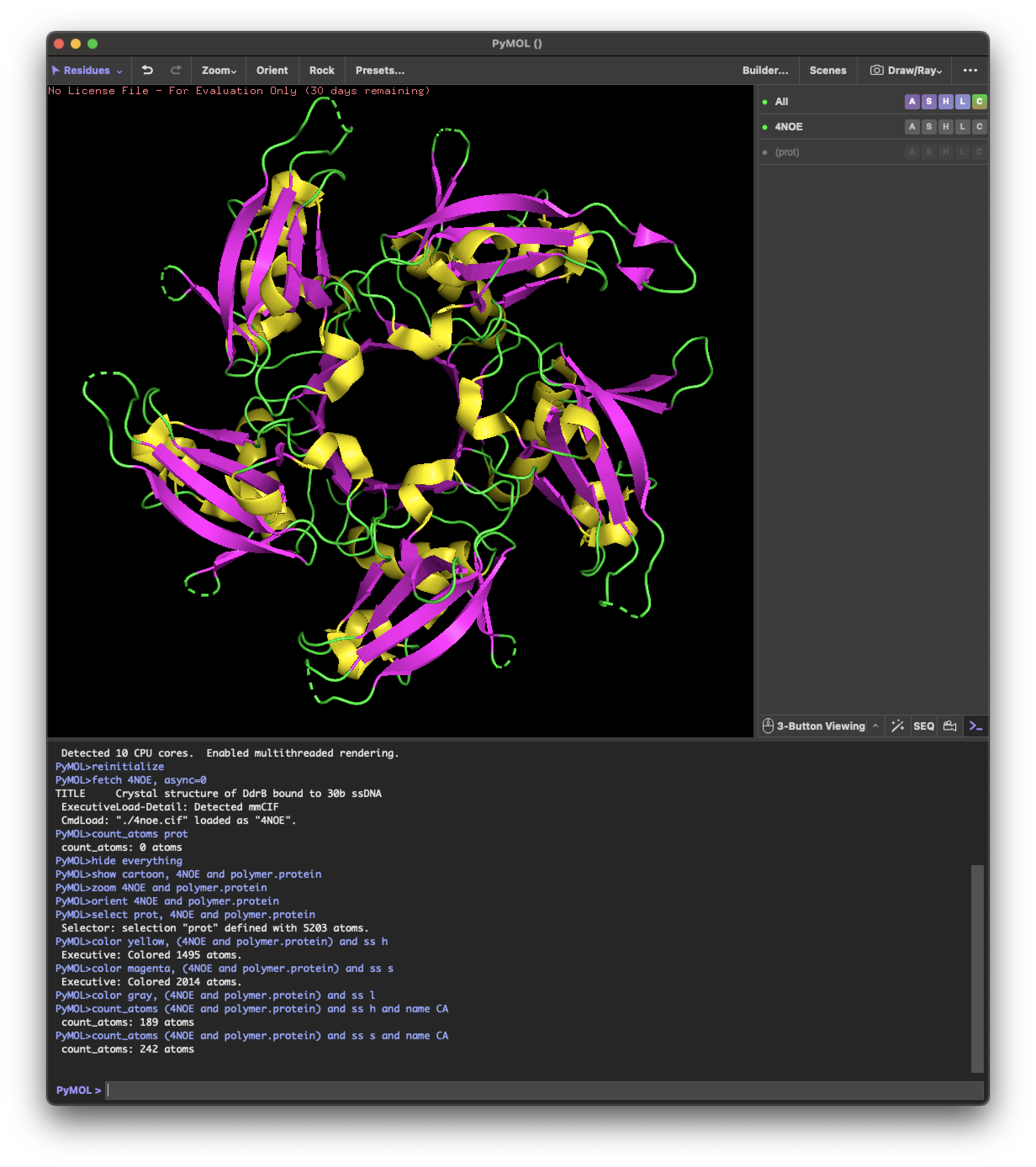 PyMOL-4NOE