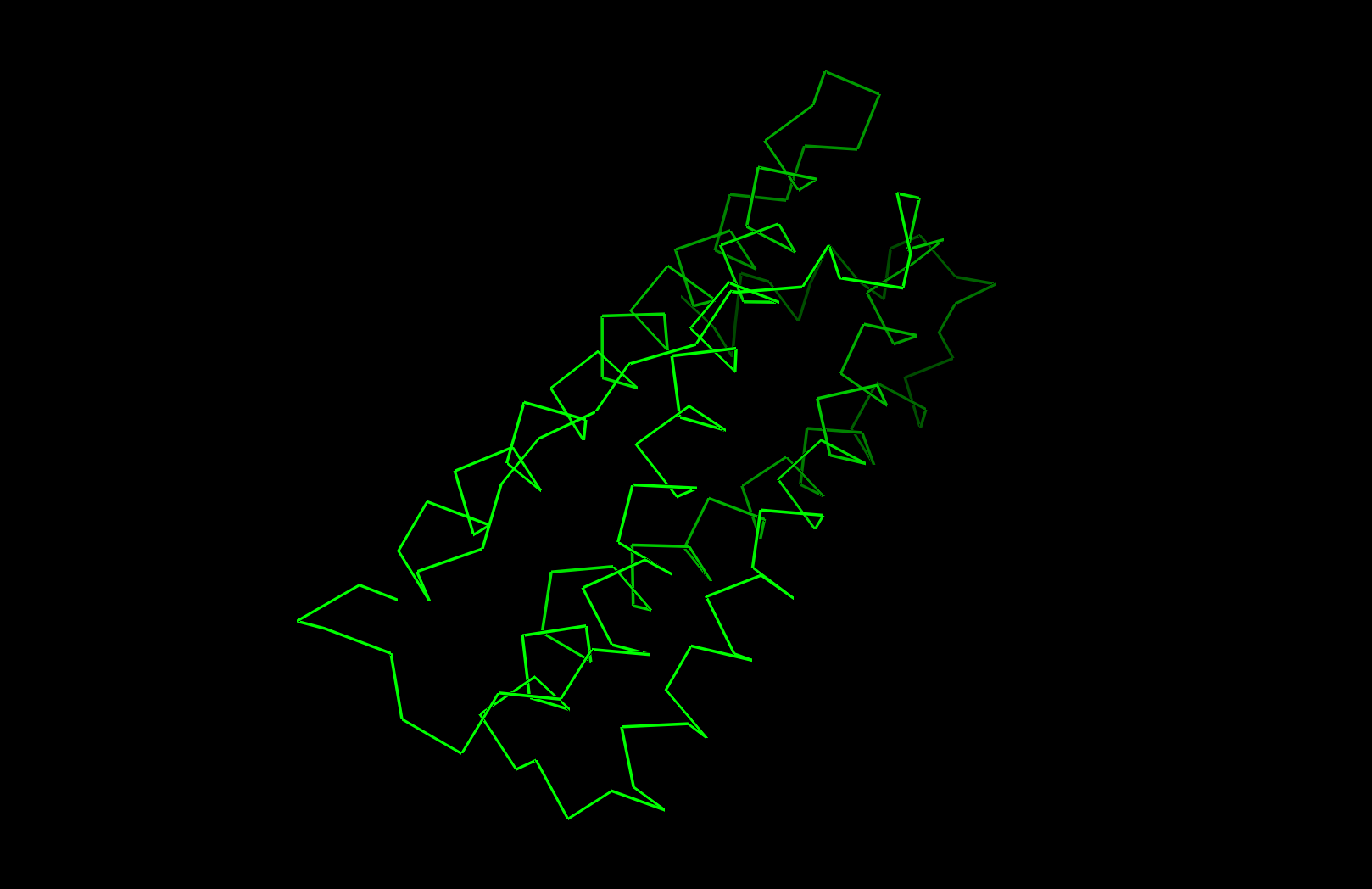 Ribbon visualization of ferritin subunit