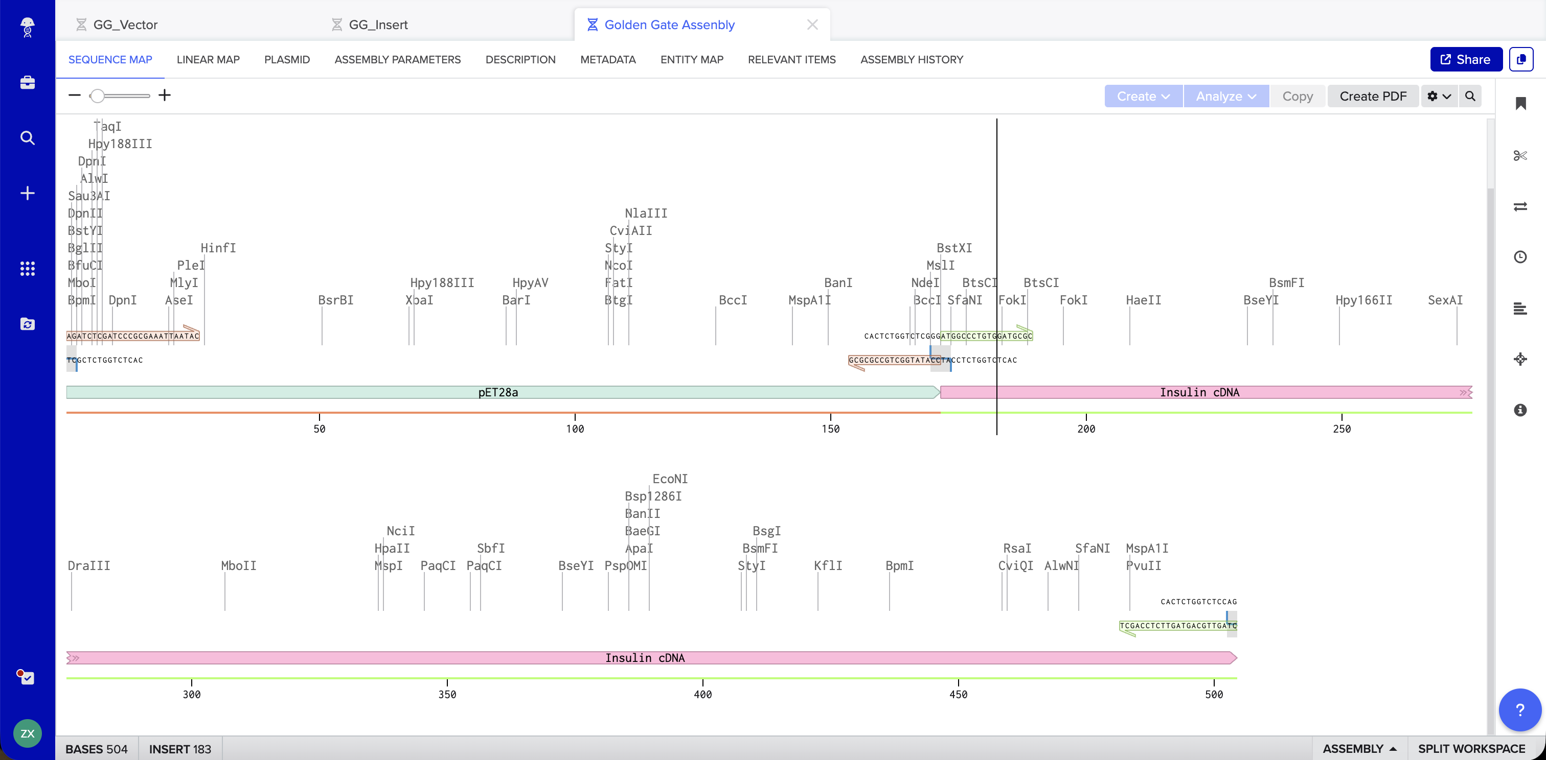 GG Sequence Map