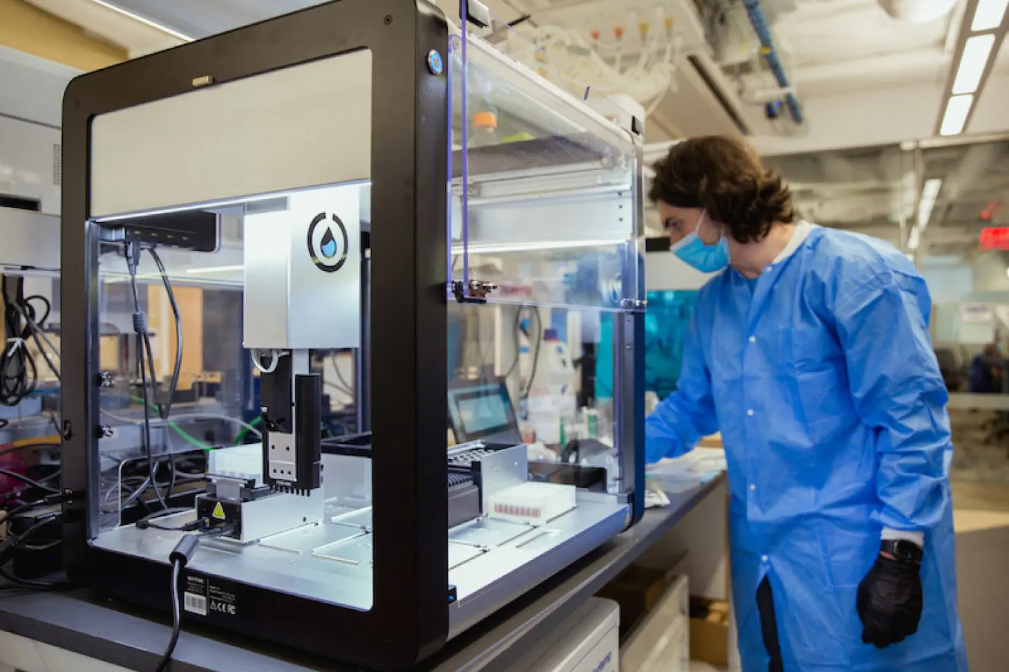 Two-scale automation: OT-2 screening and bioreactor scale-up