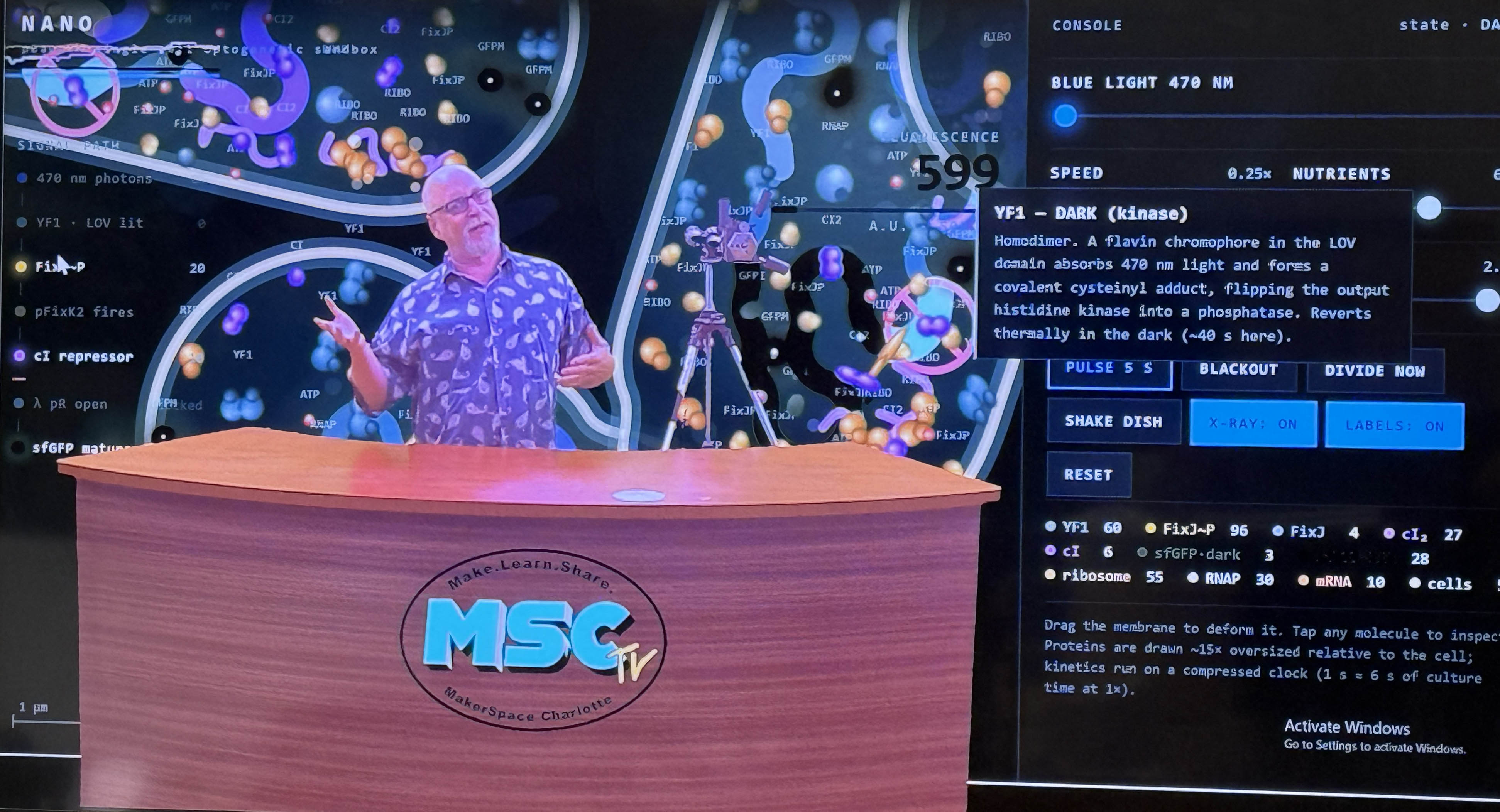 Eric on the set of MSCtv - MakerSpace Charlotte