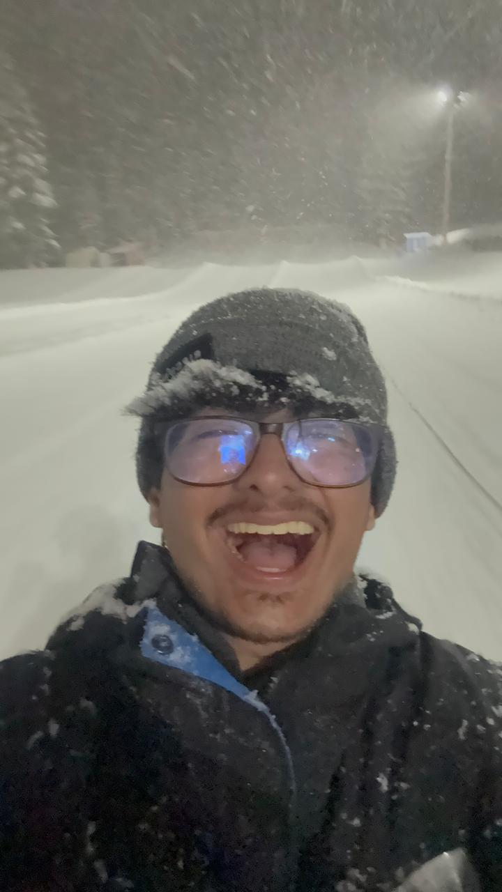 David enjoying the snow