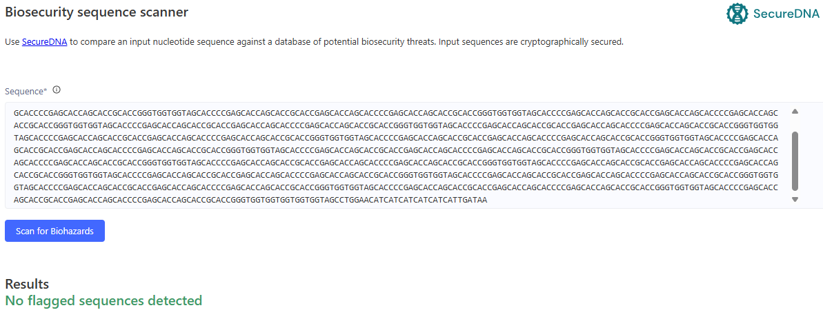 Biosecurity Screening Result