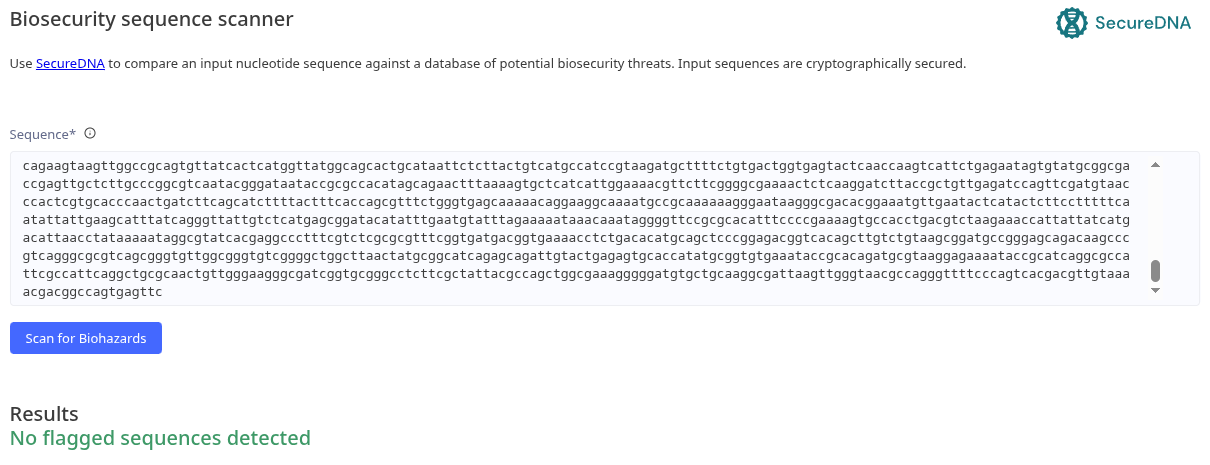 Kernel Biosecurity Scan Results