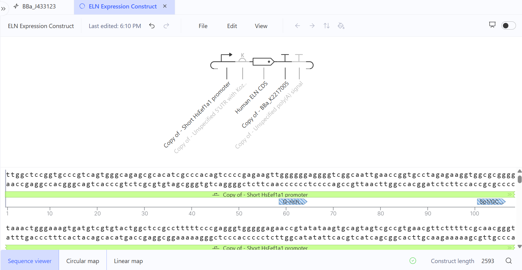 Kernel genetic parts